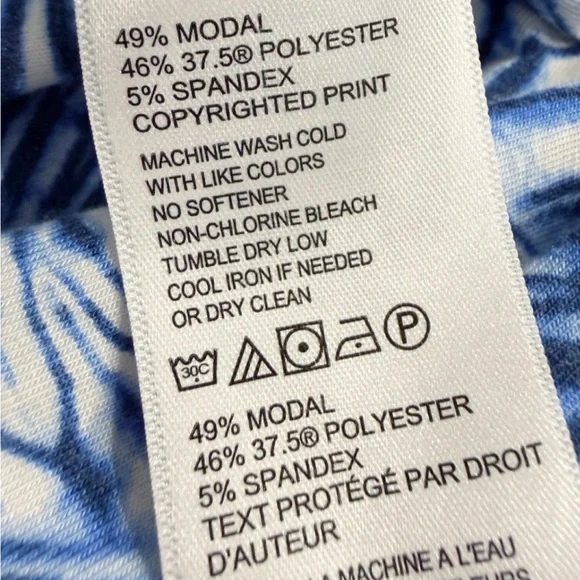 Tommy Bahama Blue White Floral Sleeveless Midi Dress Small - Picture 6 of 6